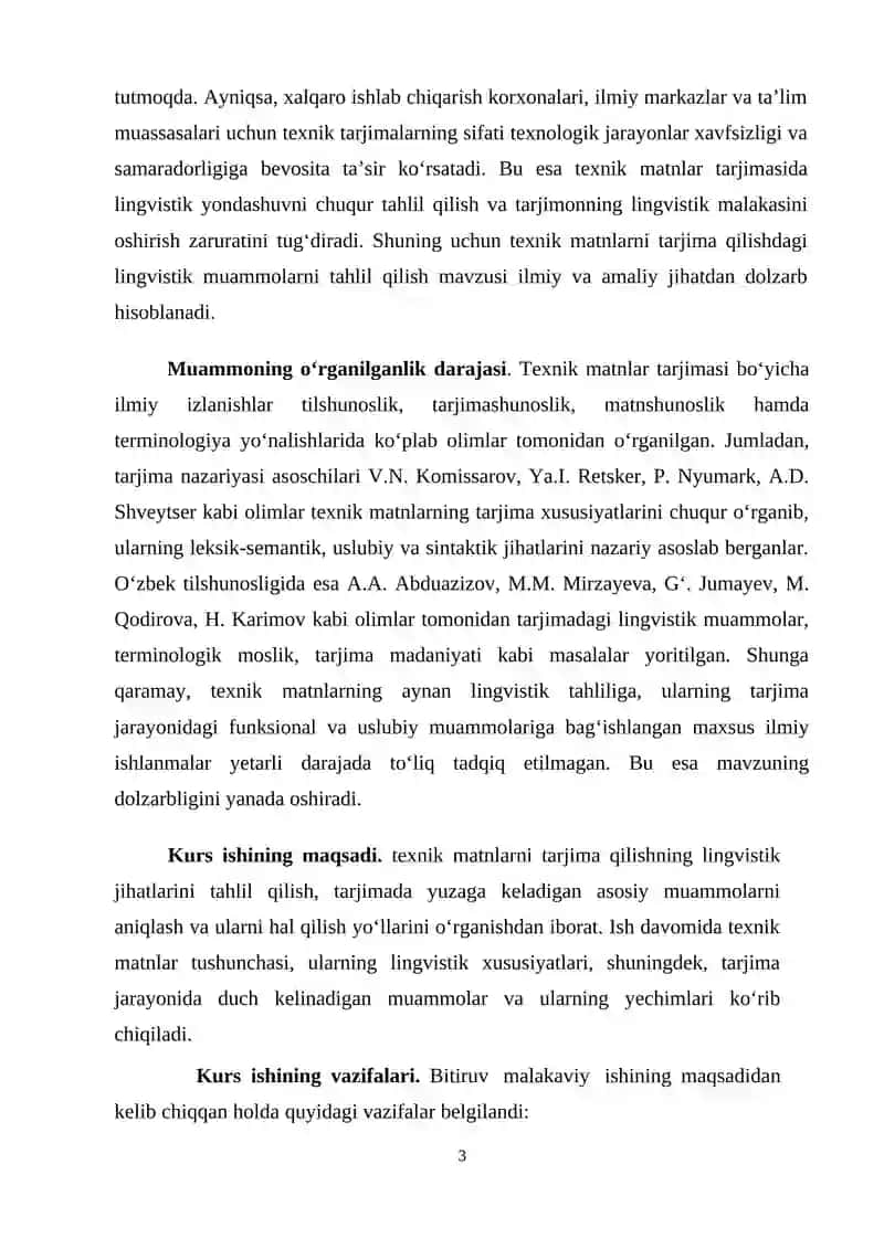 Texnik matnlar tarjima qilishning lingvistik jihatlari 3