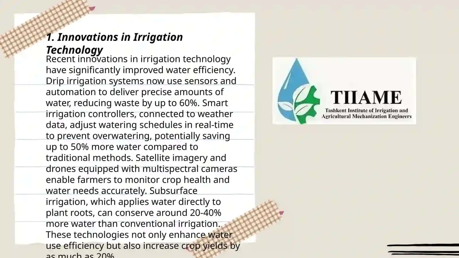 Innovations in Irrigation Technology 3