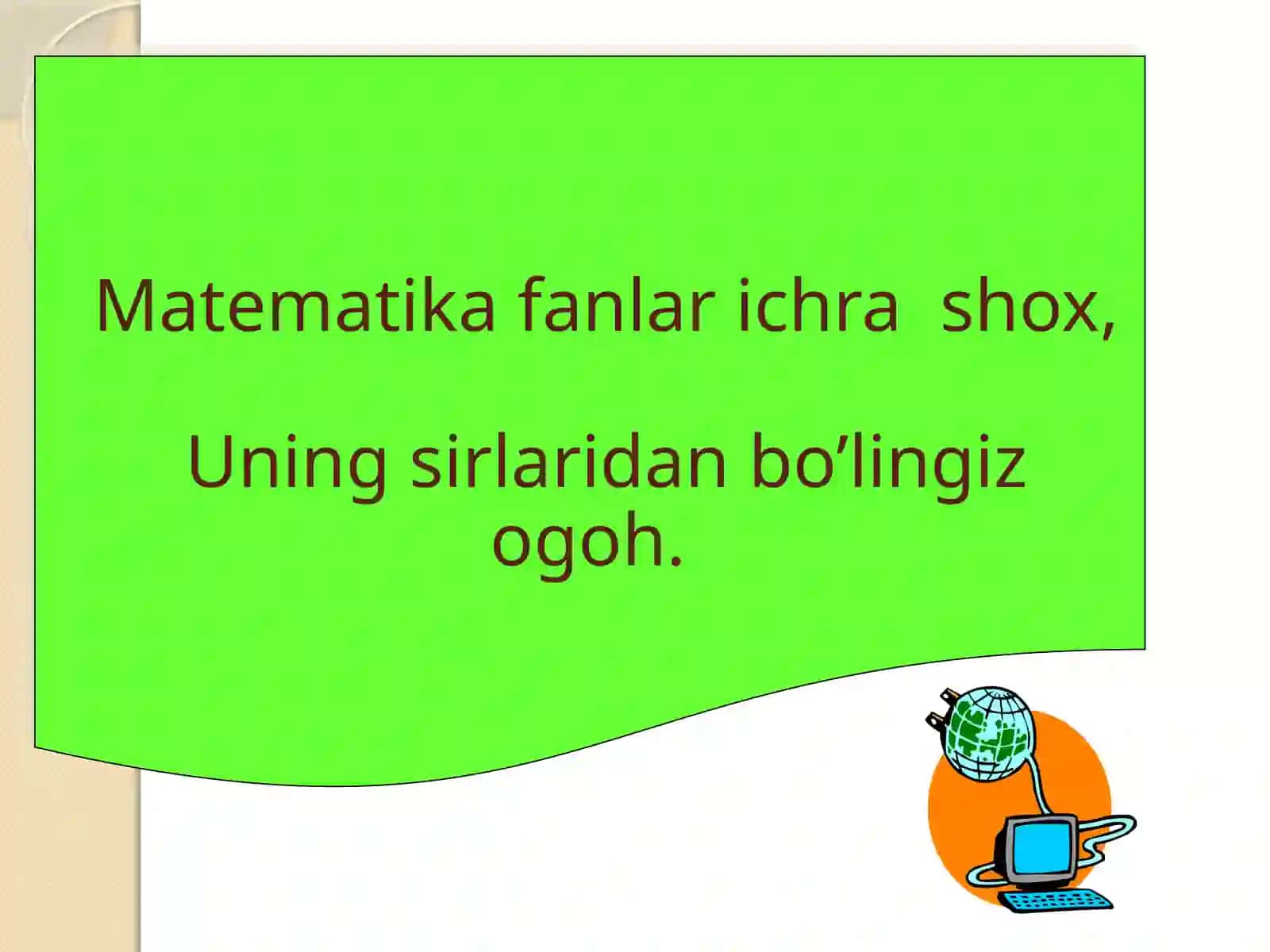 Ulush va kasr o'nli kasr mavzusini o'rgatishda ko'rgazmalilikdan foydalanish 3