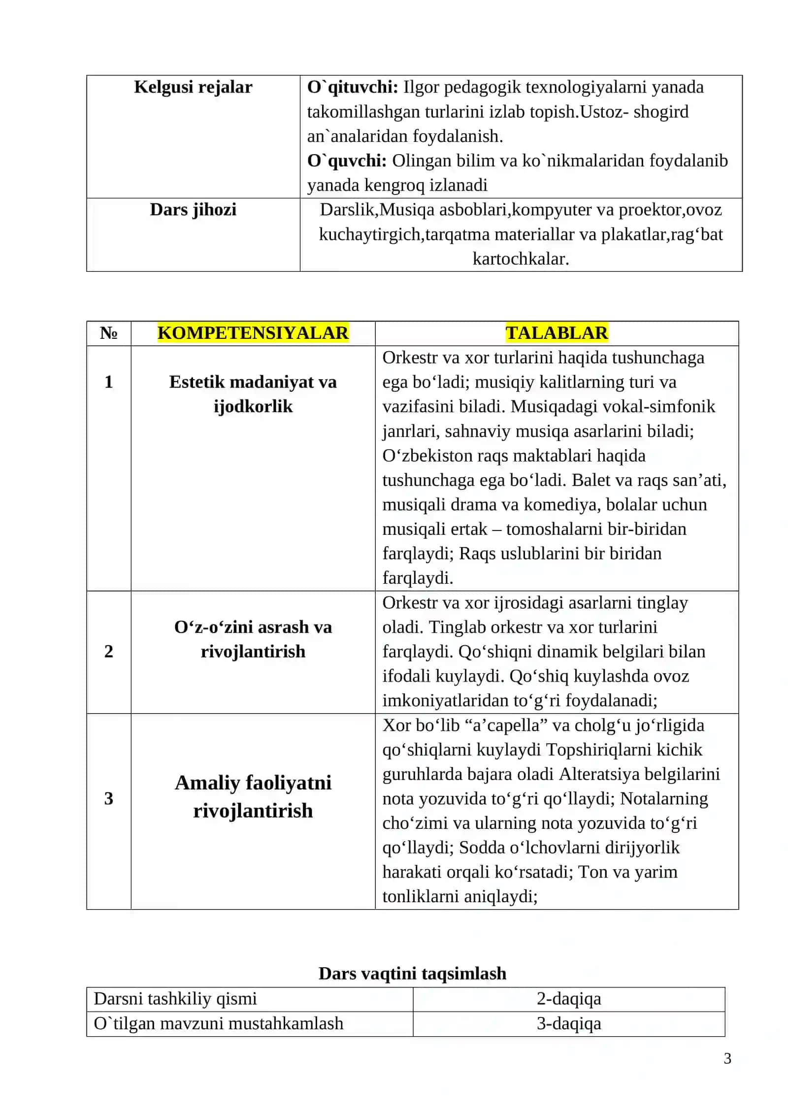 Musiqa fanidan Musiqali drama mavzusida ochiq dars ishlanma 3