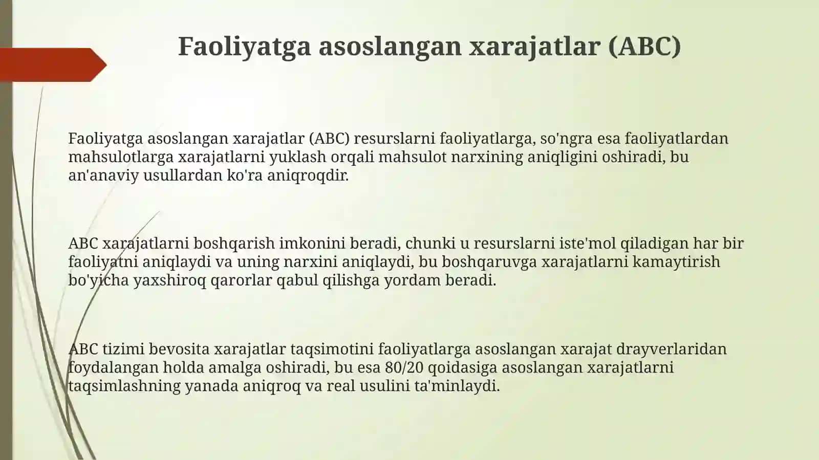 Zamonaviy sharoitda xarajatlarni hisobga olish usullari 3