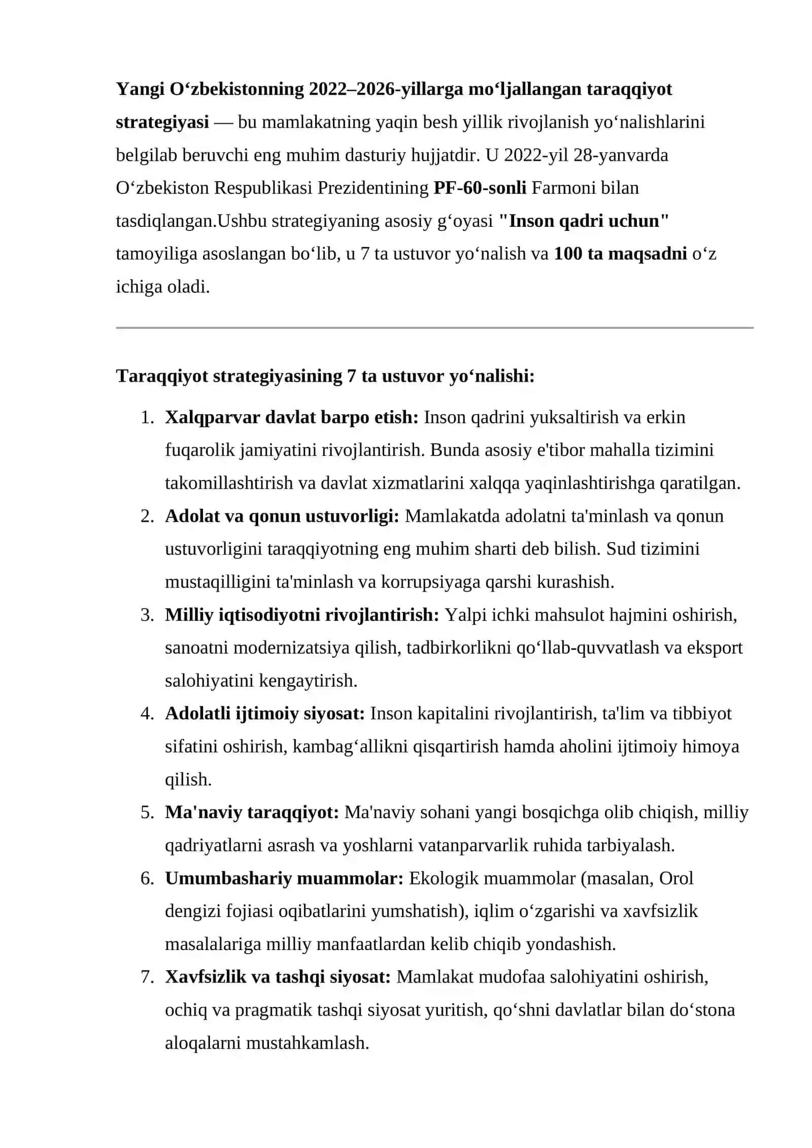 Yangi O'zbekistonning taraqqiyot strategiyasi 3