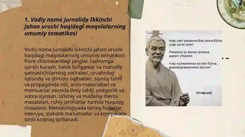 Vodiy noma jurnalida 2jahon urishga oid maqolalar taxlili 3