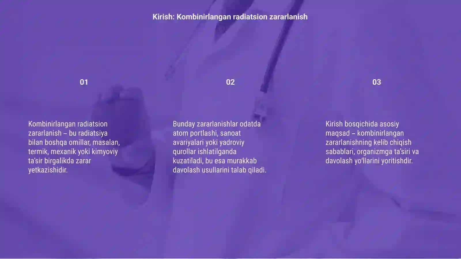 Kombinirlangan radiatsion zararlanish 3