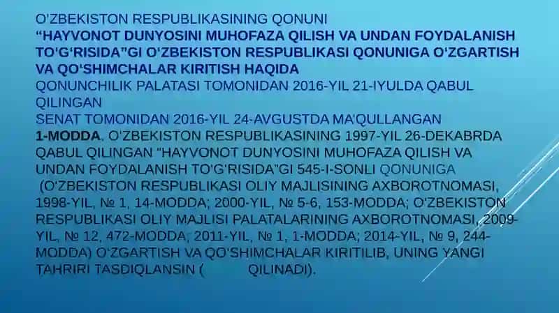 HAYVONOT DUNYOSINI EKOLOGIK-HUQUQIY HIMOYA QILISH 3