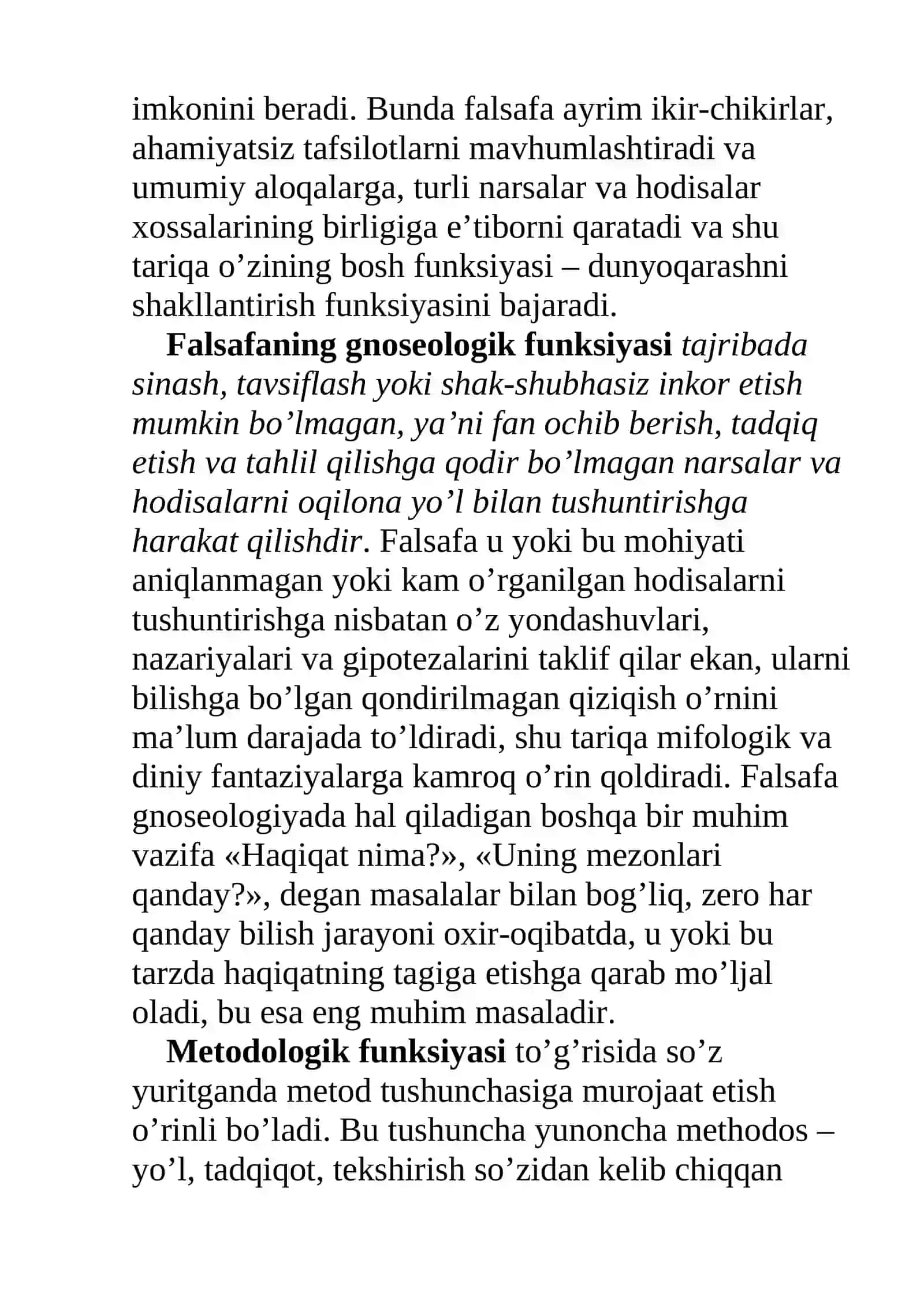 Falsafaning funksiyalari 3