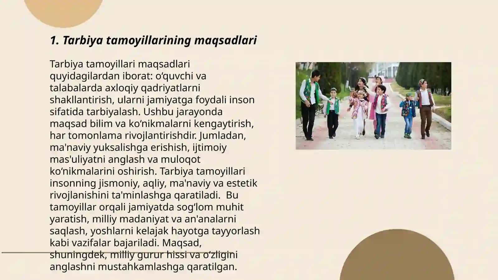 Tarbiya tamoyillari 3