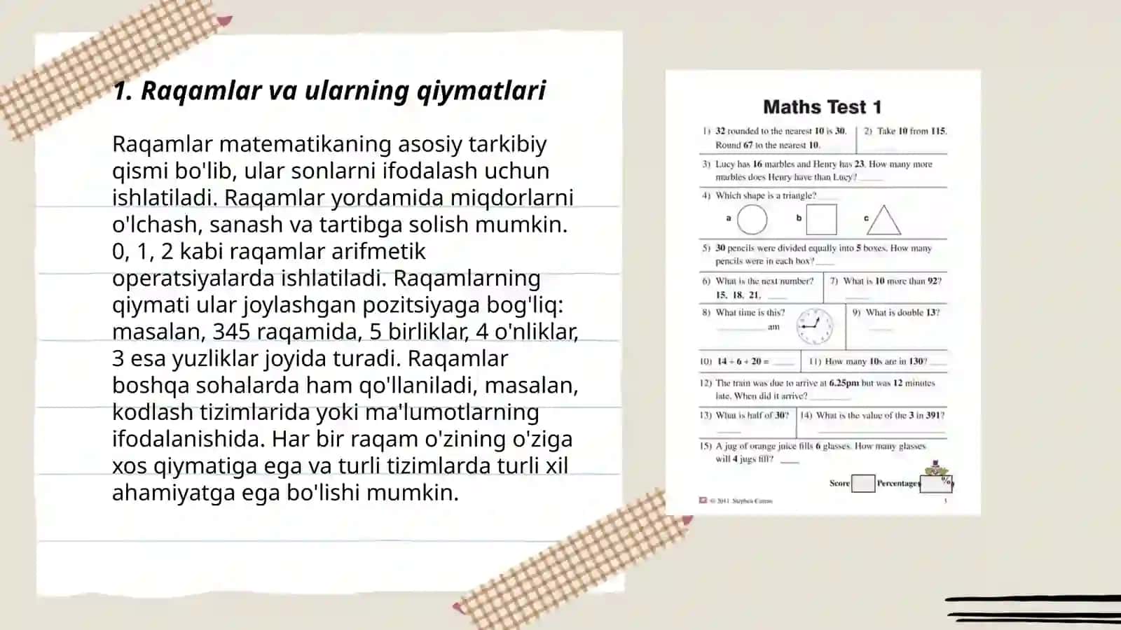 3-sinf matematika son mavzusi 3