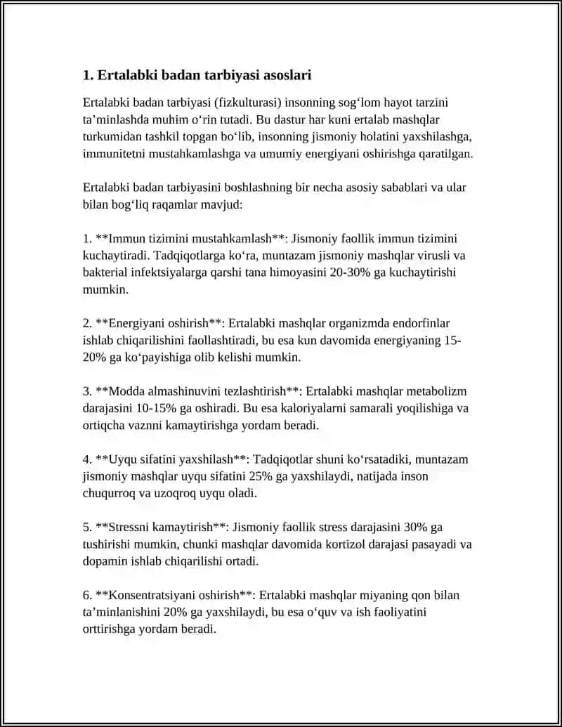 ERTALABKI GIGIYENIK BADAN TARBIYA MASHQLARINI BAJARISH 3