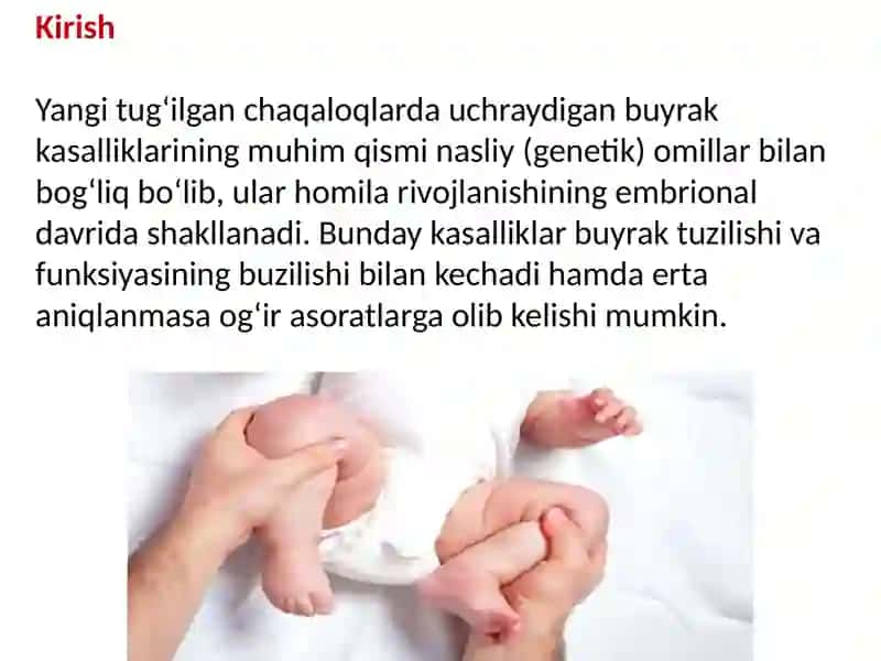 Buyrakni nasliy kasalliklari.Buyrak displaziyasi 3