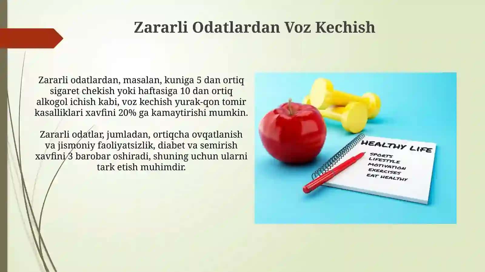 Sog'lom turmush tarzi tamoyillari 3