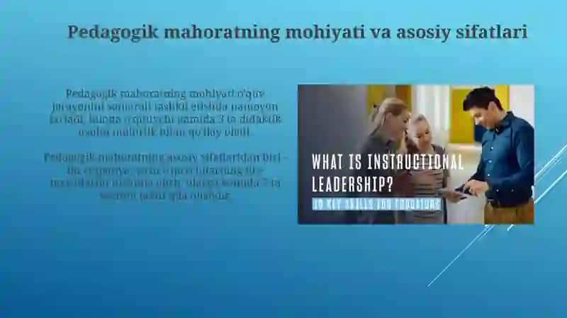 Pedagogik mahoratning asosiy sifatlari va yetakchi xususiyatlari 3