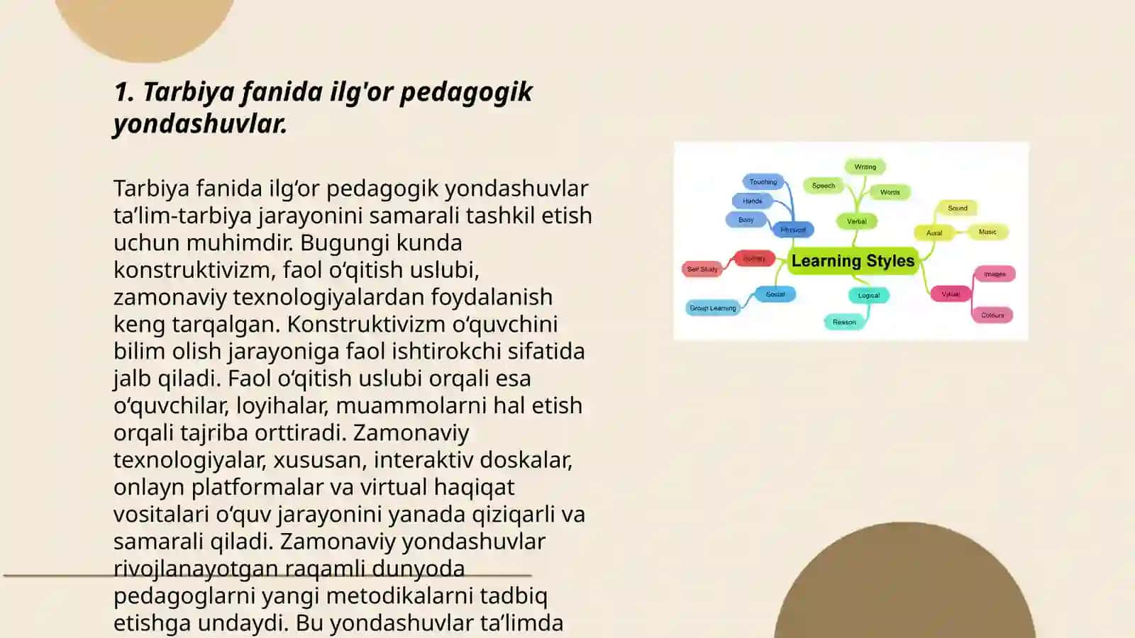 Tarbiya fanini o'qitishda ilg'or pedagogik tajribalar va uni amalda qo'llash 3