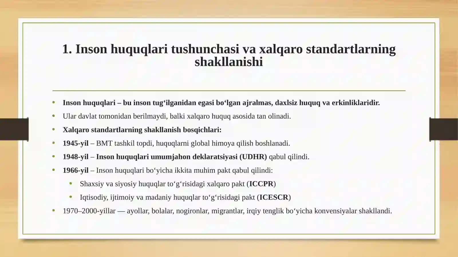 Inson huquqlari tushunchasi va xalqaro standartlar 3