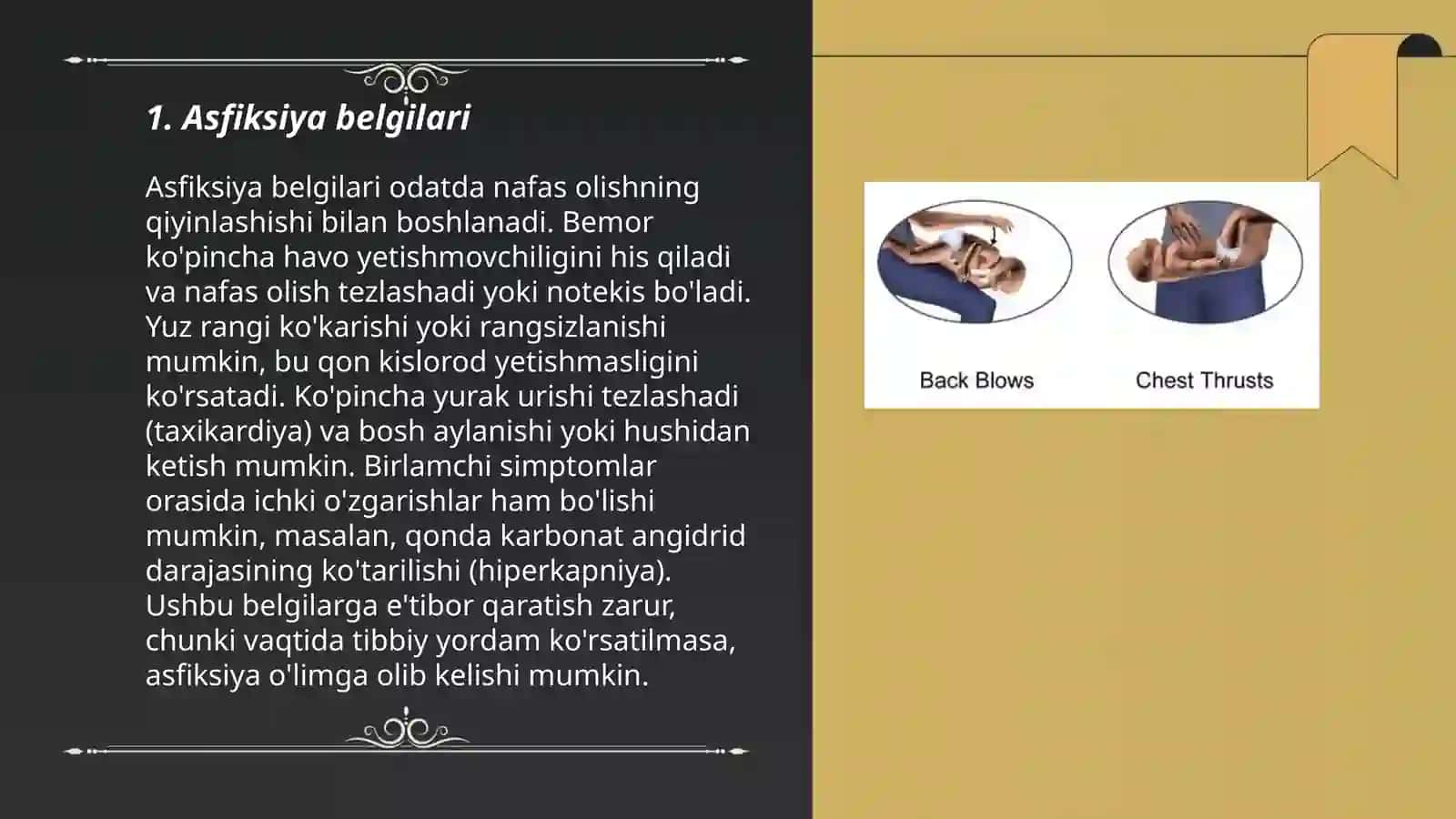 Asifikitsiyada birinchi yordam Asifikitsiya nim 3