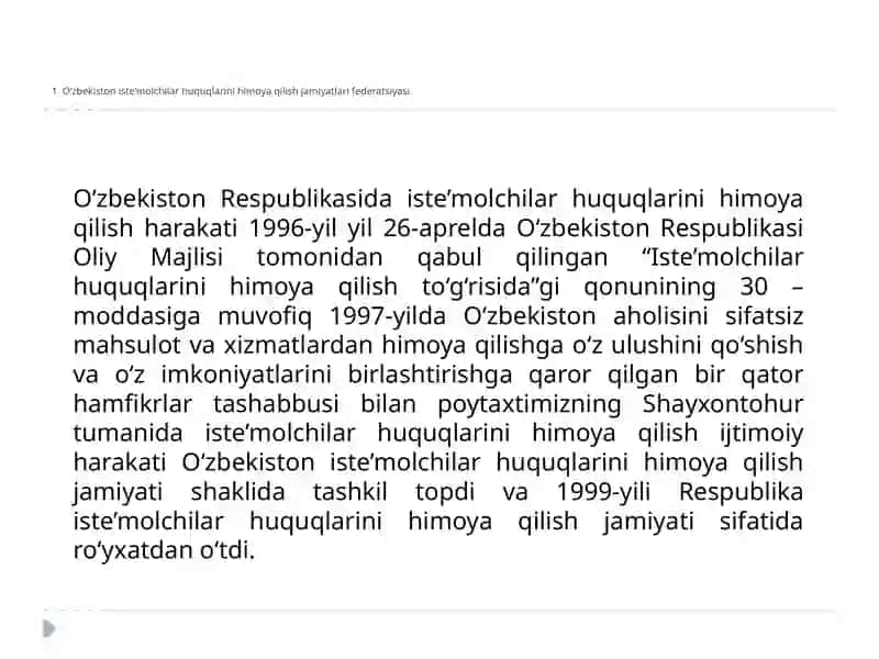 O'zbekiston iste’molchilar huquqlarini himoyaqilish jamiyatlarifederatsiyasi 3
