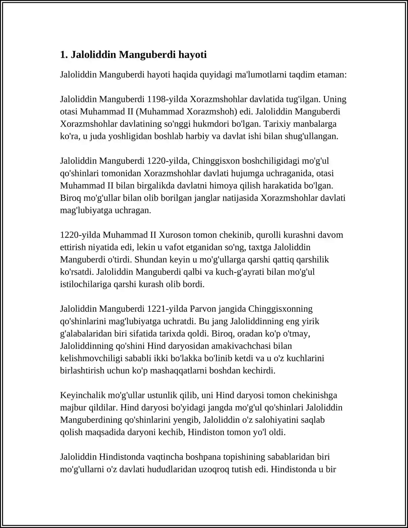 REFERAT - JALOLIDDIN MANGUBERDI VATAN HOMOYACHISI 3