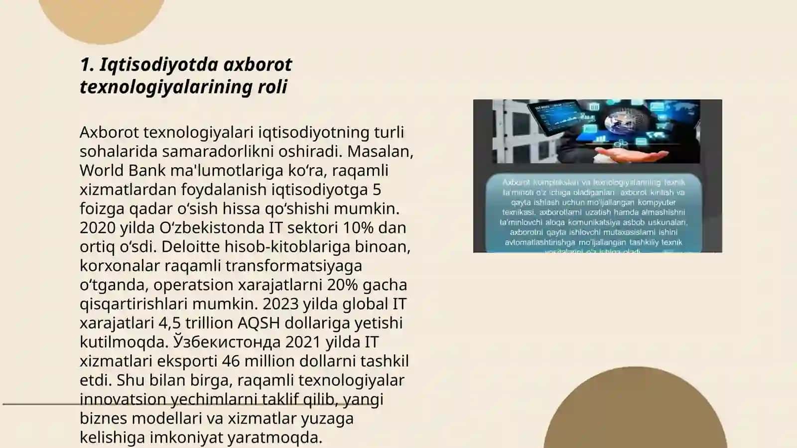 Iqtisodiyotda axborot-kommunikatsion texnologiyalar va tizimlar 3