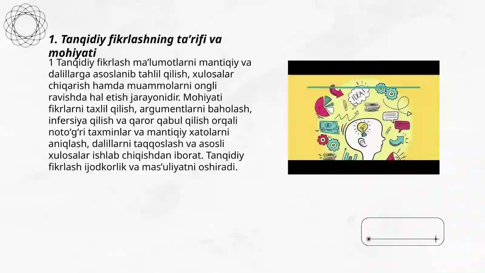 Tanqidiy fikrlashning taʼrifi va mohiyati 3