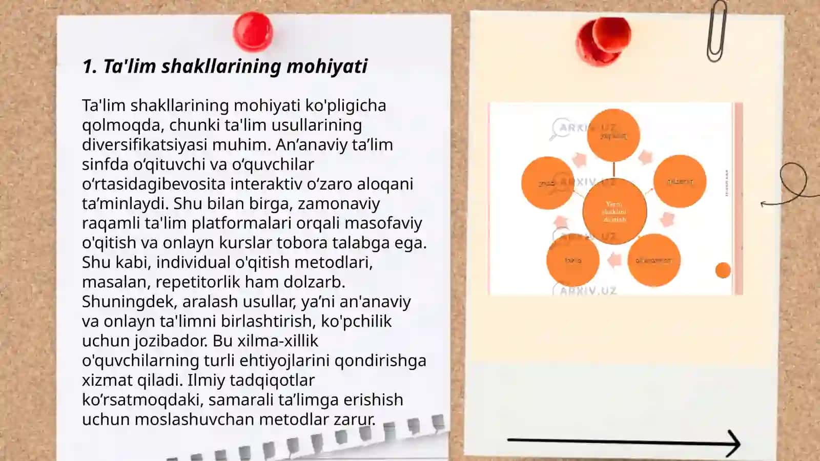 Ta'lim shaklini tashkil etish shakllari va vositalari 3