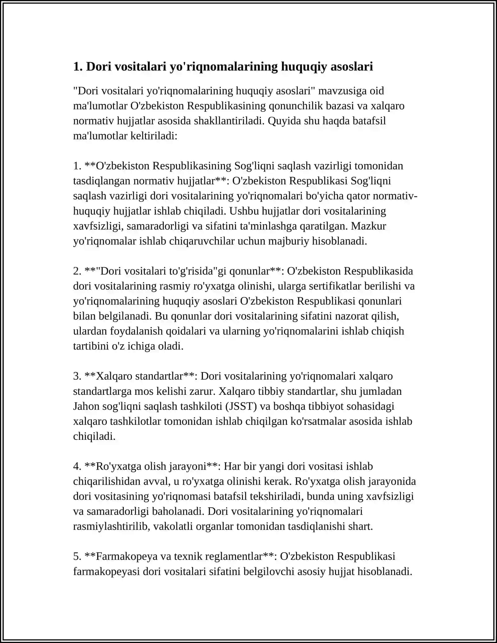 DORI VOSITALARI YO'RIQNOMALARI BILAN ISHLASH TALABLARI 3