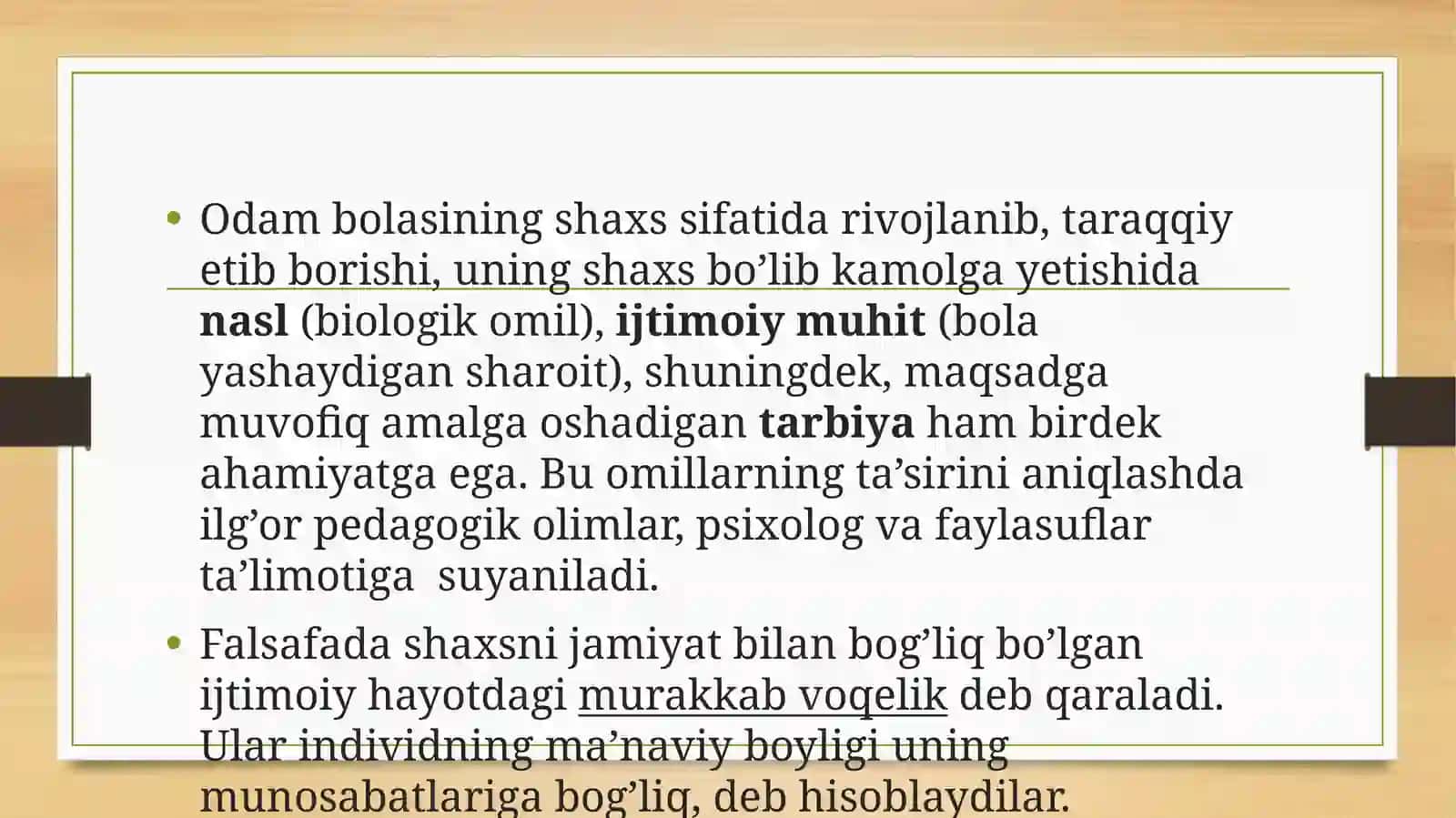 Shaxsning rivojlanishi, tarbiyasi va ijtimoiylashuvi 3