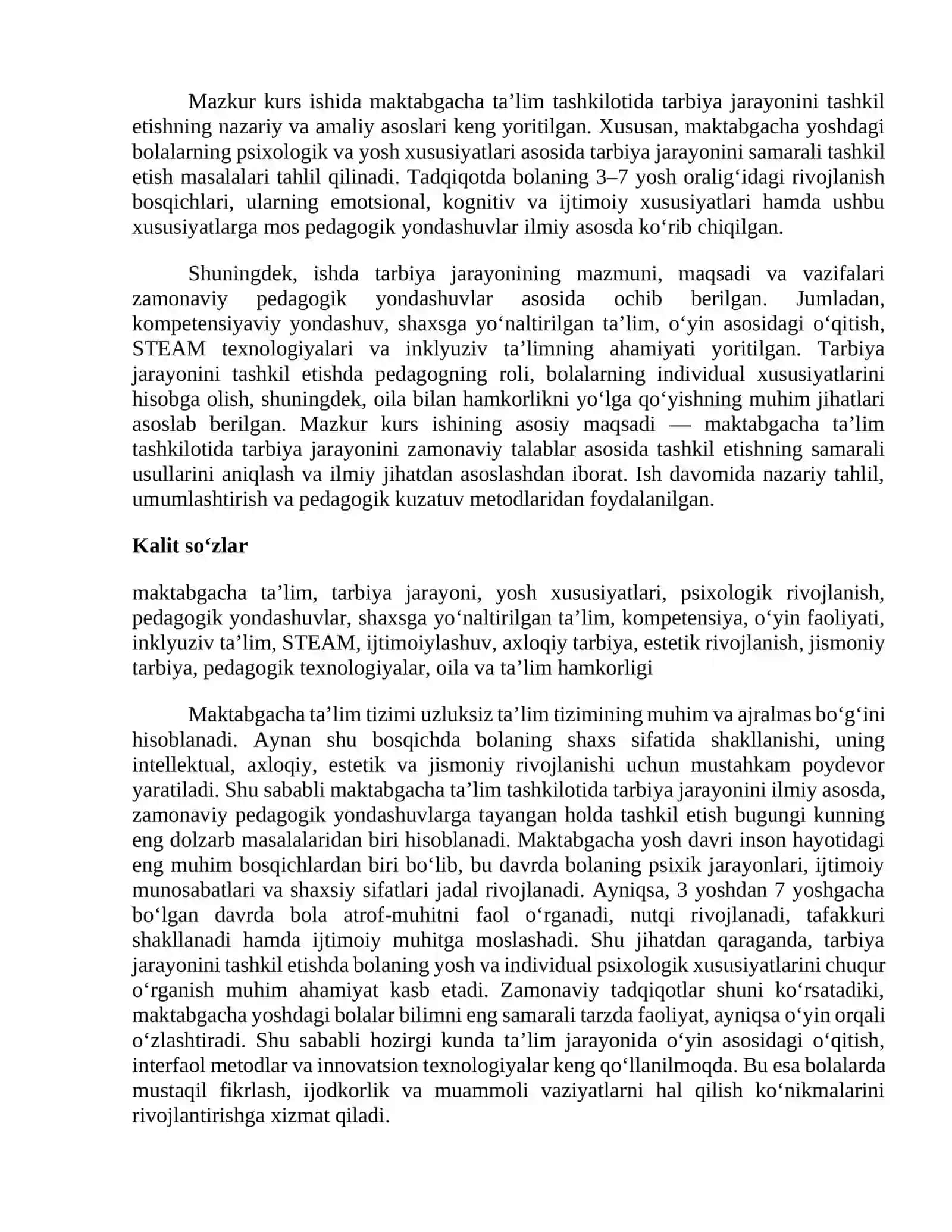 Maktabgacha taʼlim tashkilotida tarbiya jarayonini tashkil etish 3