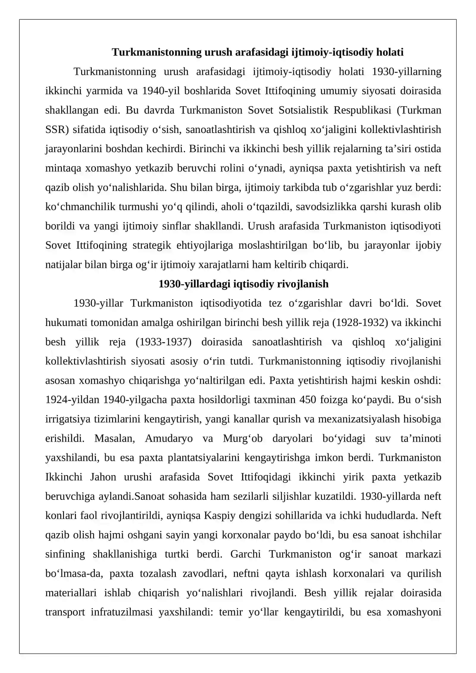 Turkmaniston Ikkinchi jahon urushi yillarida 3