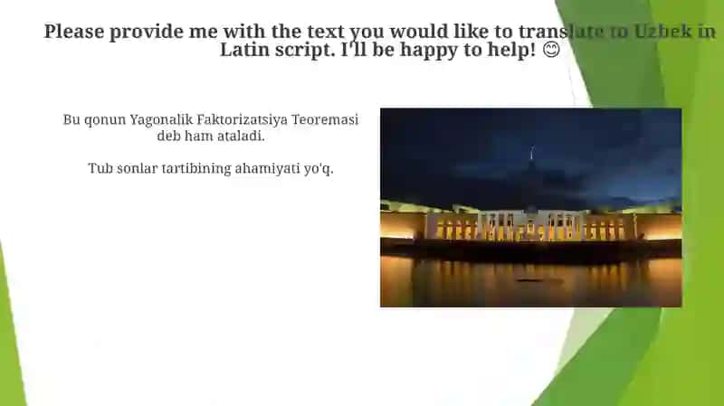 Arifmetikaning asosiy qonuni 3
