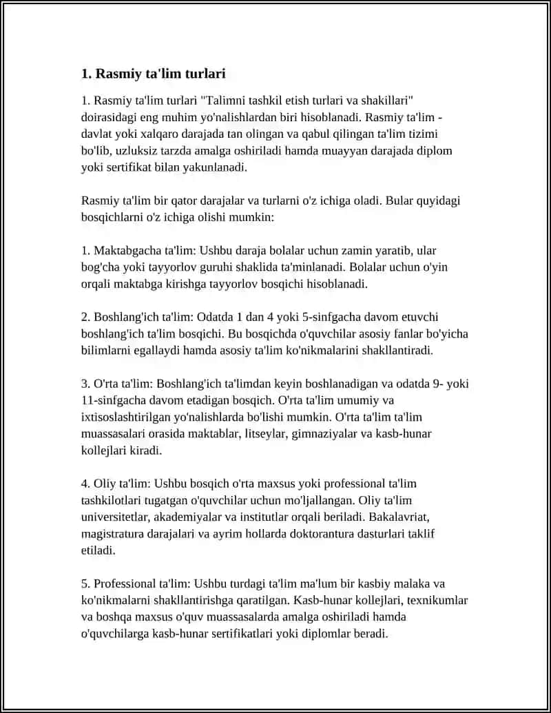 Talimni tashkil etish turlari va shakillari 3