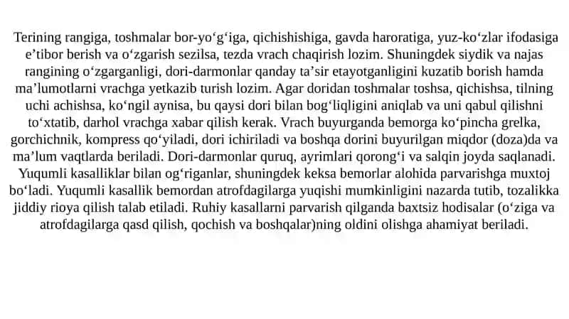 Bemorlarning ovqatlanishini tashkil qilish va sifatini nazorat qilish 3