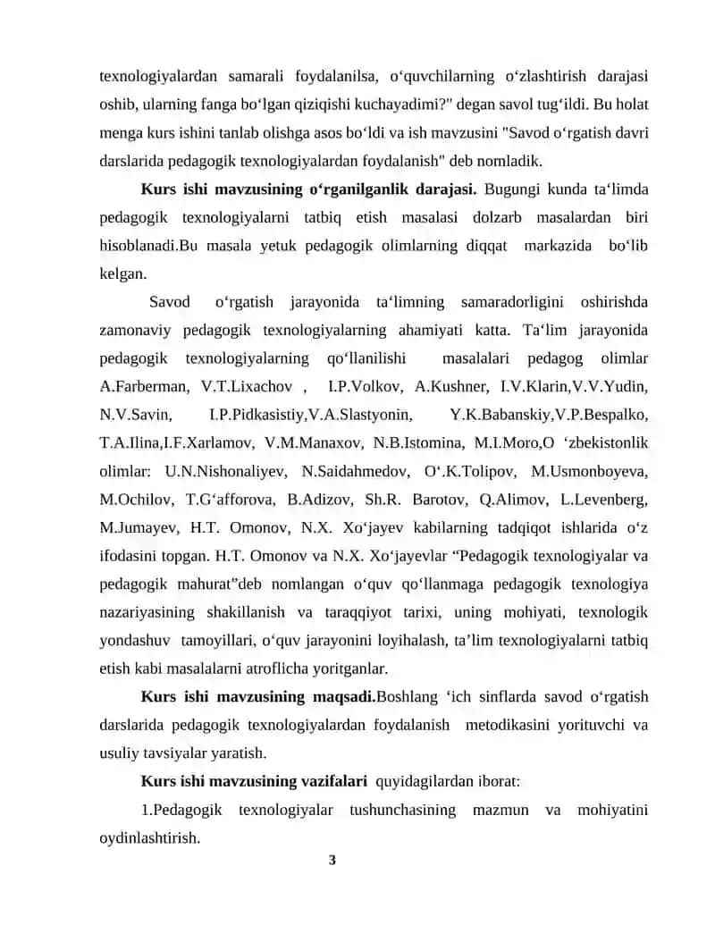 SAVOD O‘RGATISH DAVRIDA PEDAGOGIK TEXNOLOGIYALARDAN FOYDALANISH 3