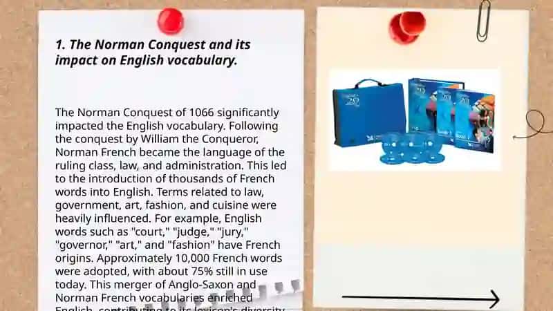 The foreign (French) influence on the development of the English language 3