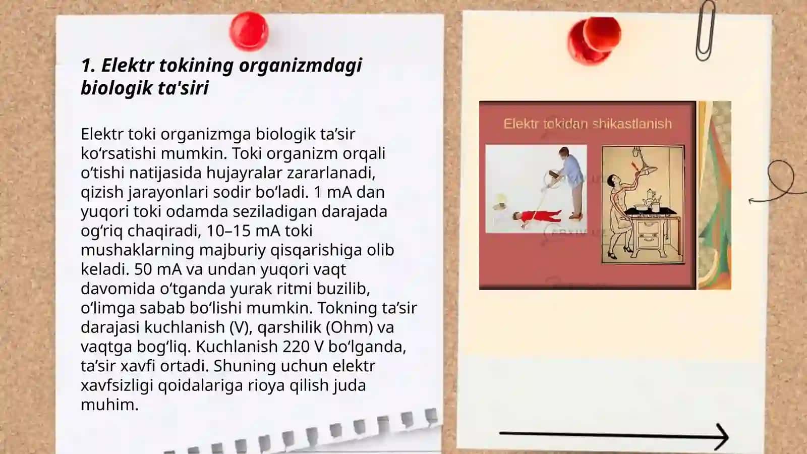Elektr tokining organizmga taʼsiri 3