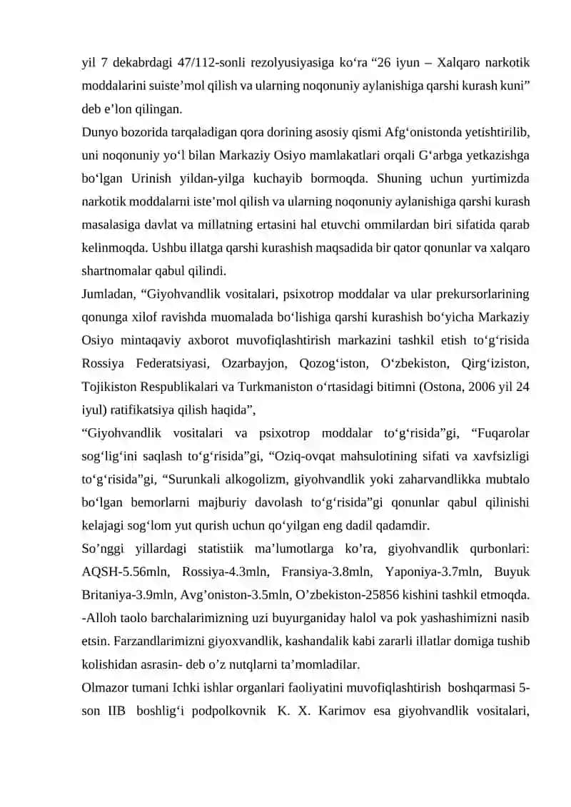 Psixoaktiv moddalarni istemol qilish bilan bog'liq buzişlar 3
