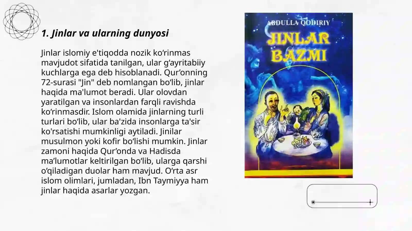 Uloqda, jinlar bazmi hikoyalari tahlili 3
