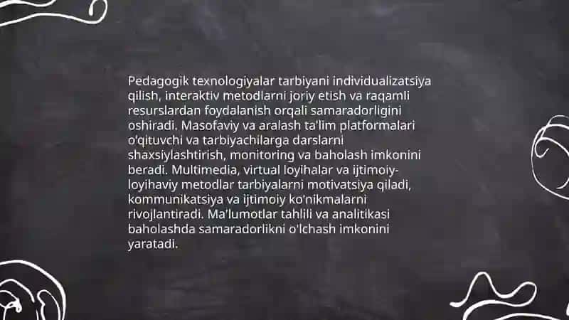 Tarbiya tizimida samaradorlikka erishish usullari 3