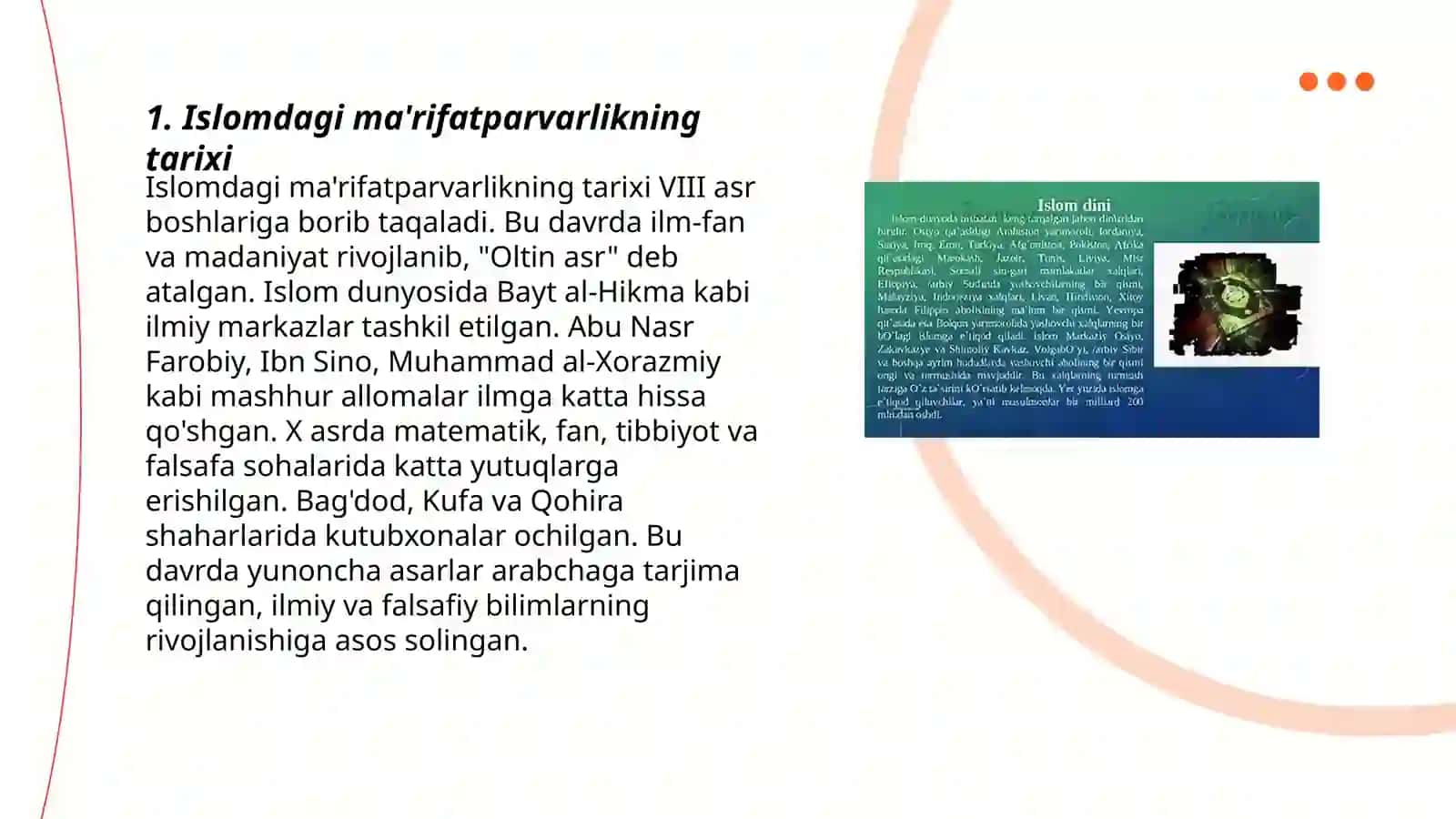 Islomdagi ma'rifatparvarlik g'oyalari 3