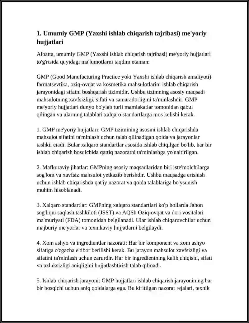 Dori Vositalarini Ishlab Chiqishda Qoʻlaniladegan Meyoriy Hujjatlar 3