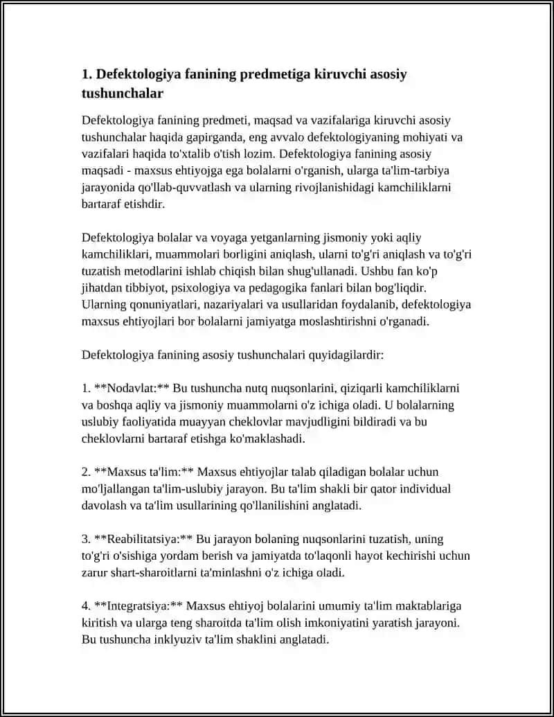 DEFEKTOLOGIYA FANINING PREDMETI, MAQSAD VA VAZIFALARI 3