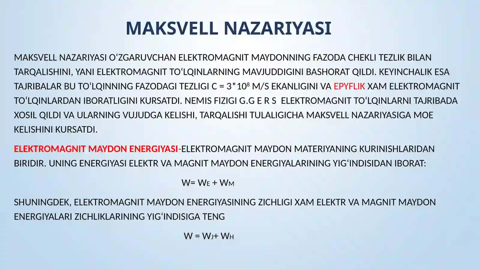 FIZIKA 2 FANIDAN TAYYORLAGAN TAQDIMOT 3