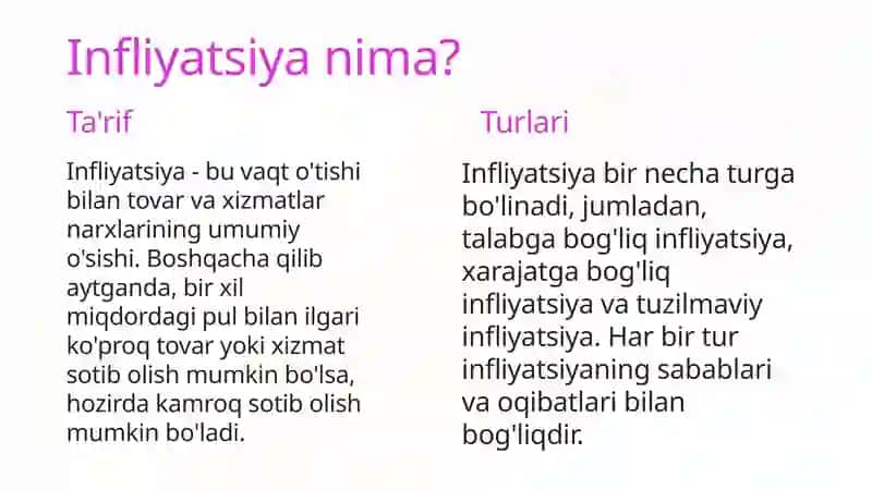 Inflyatsiya va foiz stavkalar o'rtasidagi bog'liqlik 3
