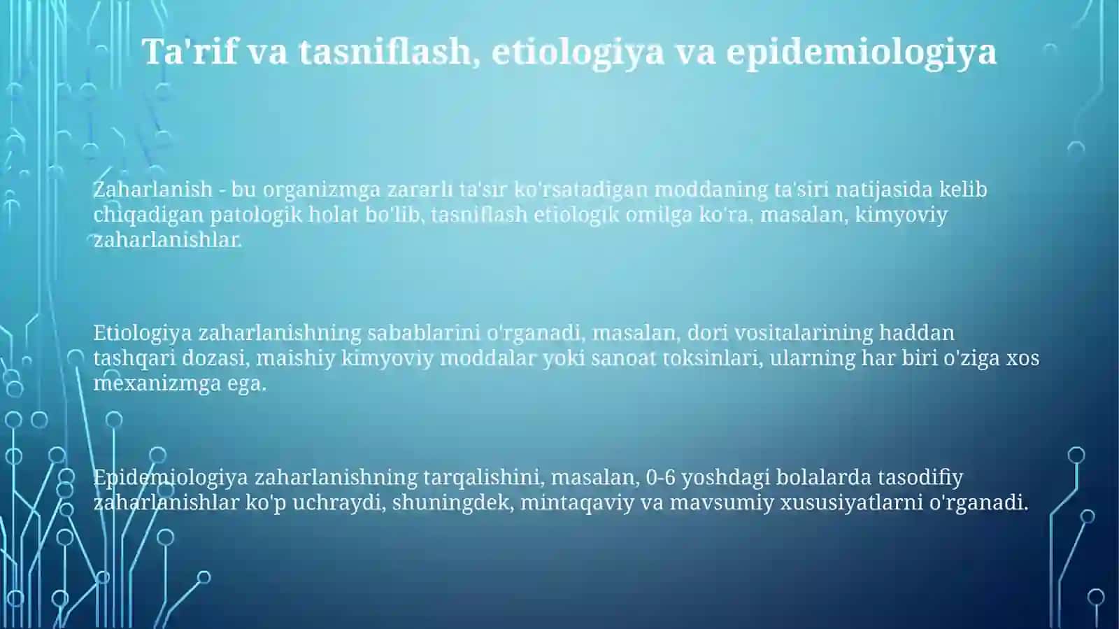 O'tkir va surunkali zaharlanishlar 3