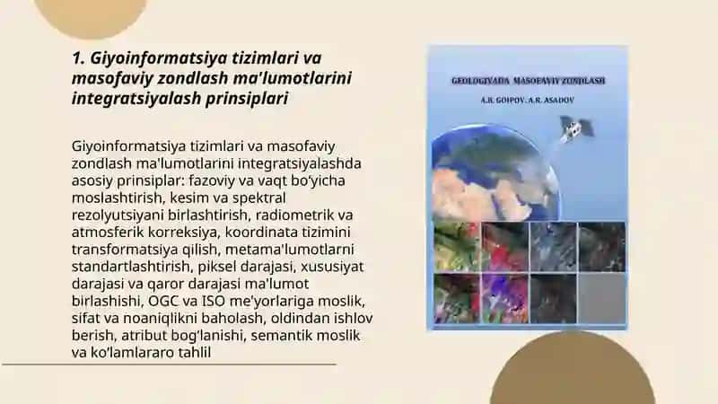 Giyoinformatsiya tillariva masofaviy zondlash maʼlumotlarini birlashtirish 3