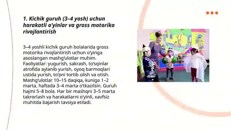 Maktabgacha yoshdagi bolalar uchun yosh guruhlari kesimida syujetli-rolli o'yinlar 3