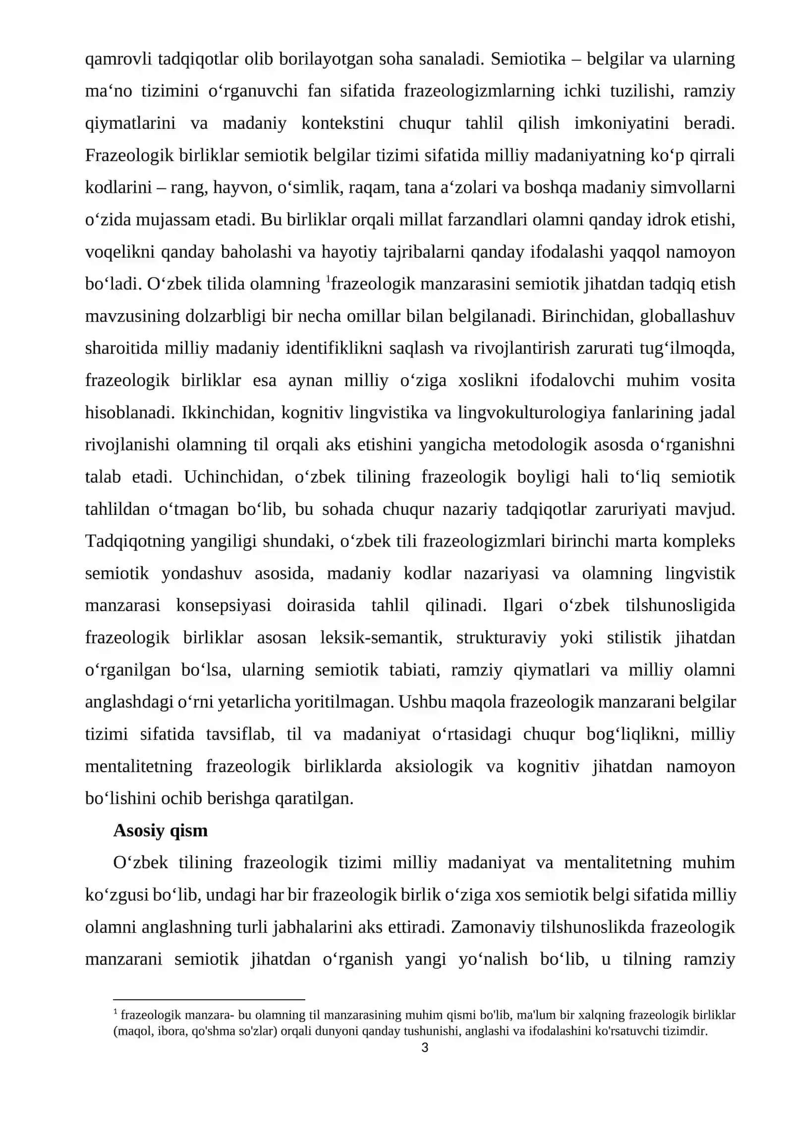 O‘zbek tilida olamning frazeologik manzarasining semiotikasi 3