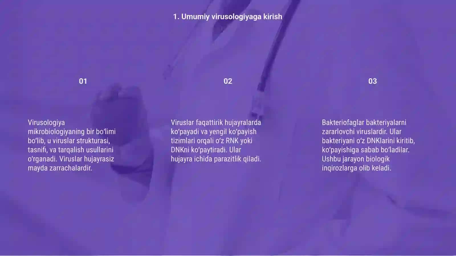 Umumiy virusologiya tuzilishi tasnifi reproduksiyasi bakterofaglar 3