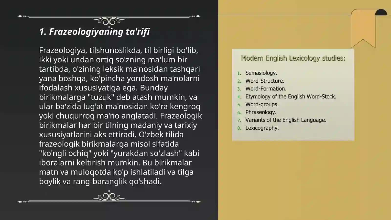 Frezologiya haqida tushuncha va uning turlari 3