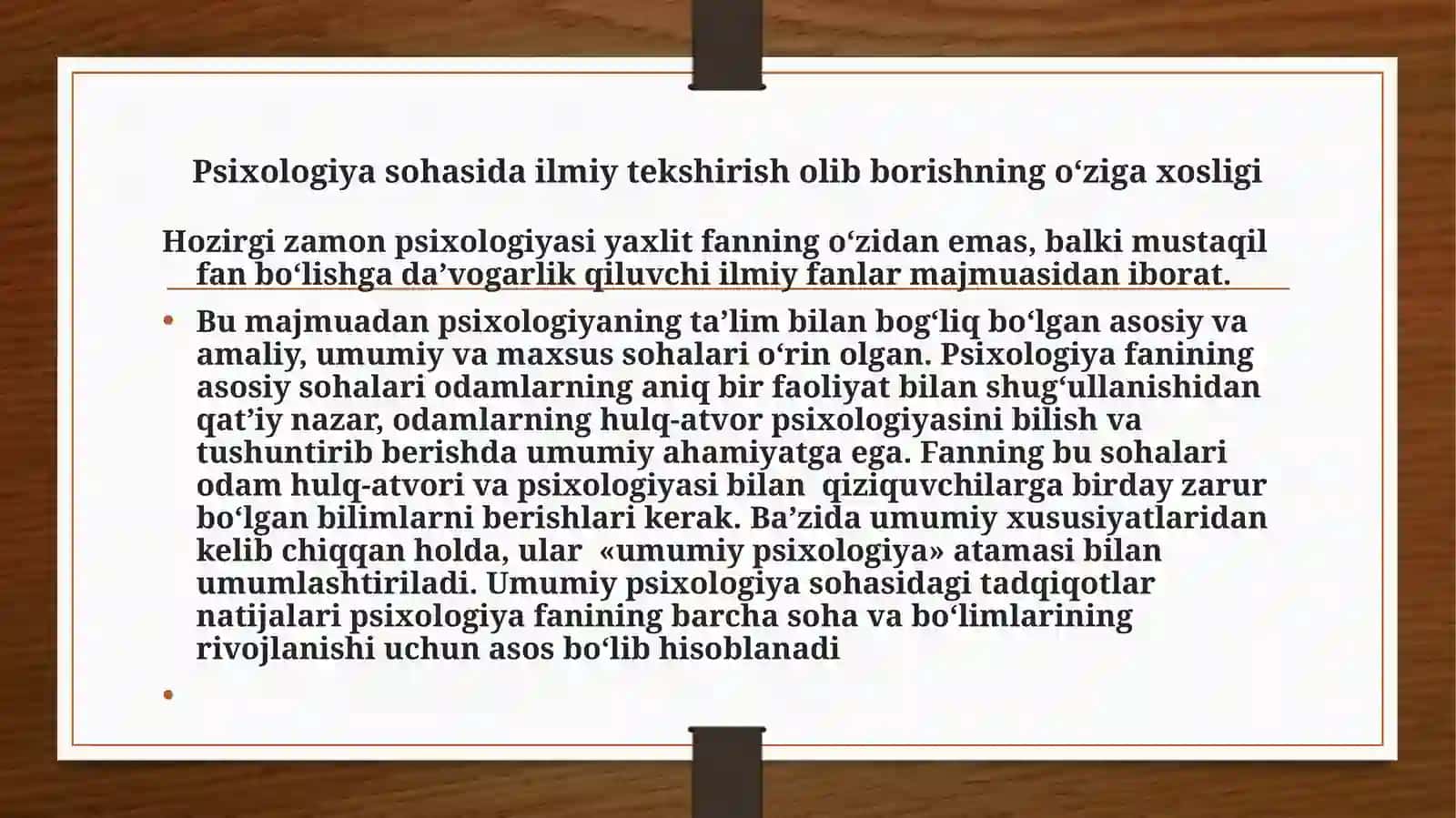 Hozirgi zamon psixologiyasining tuzilishi va tadqiqot metodlari 3