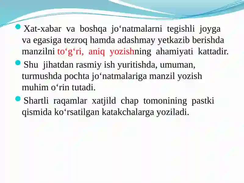 Xizmat yozishmalari va uning turlari 3
